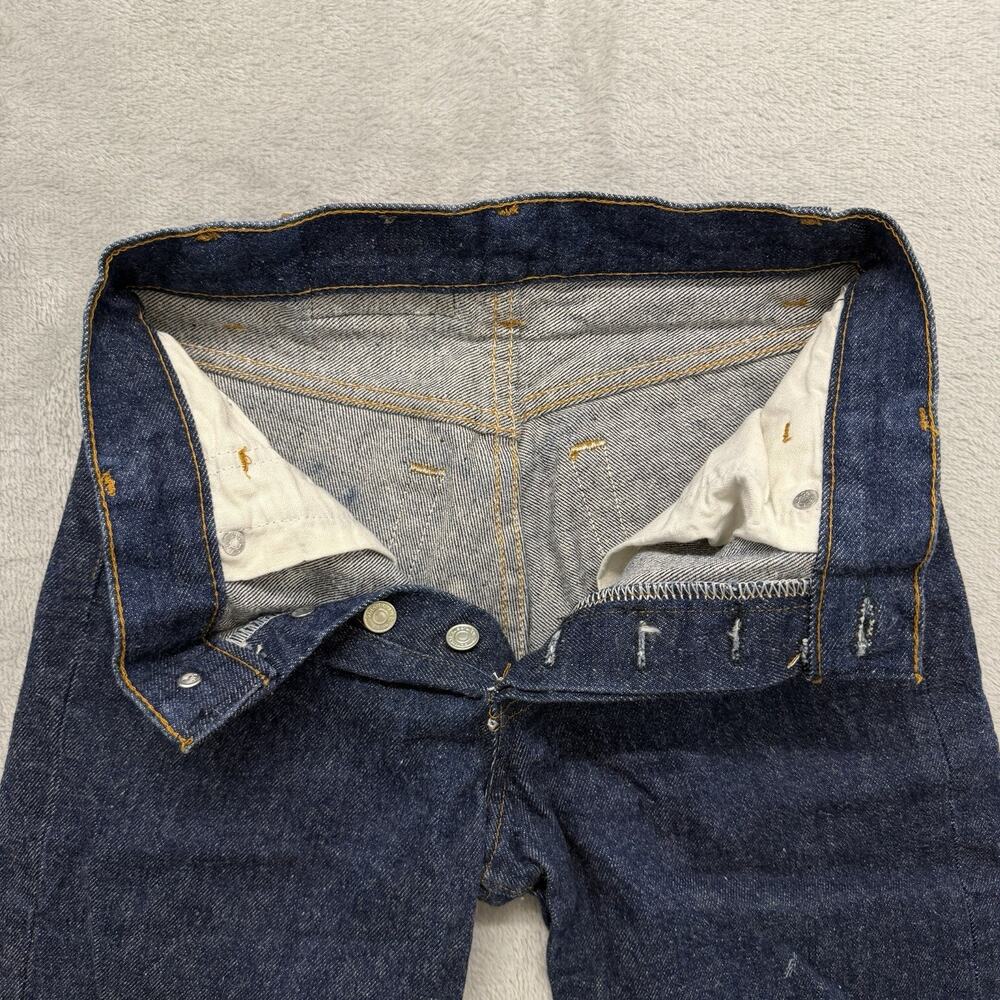 Vtg 1983 Levis 701 Jeans 26x30 (Fits 24x27.5) Blue Straight Student Fit Made USA - Picture 9 of 13